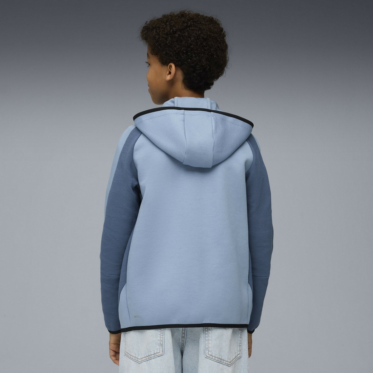 Детская толстовка Evo Stripe на молнии, размеры 120-160 см PUMA, Cool Blue — фото 2