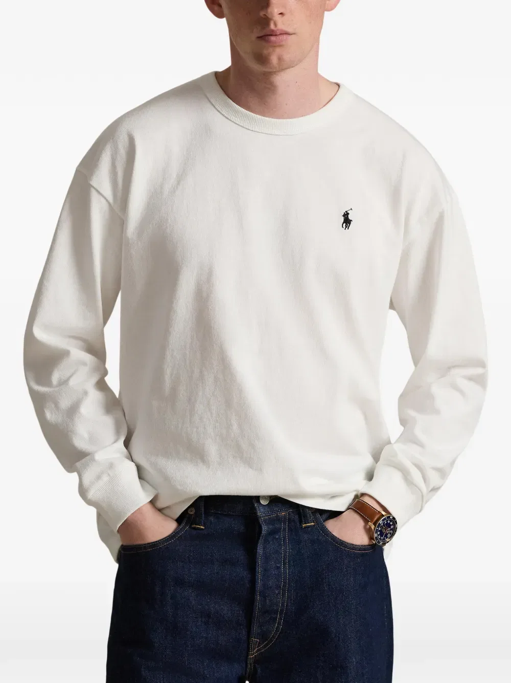 Толстовка с вышитым логотипом Polo Ralph Lauren, белый — фото 3