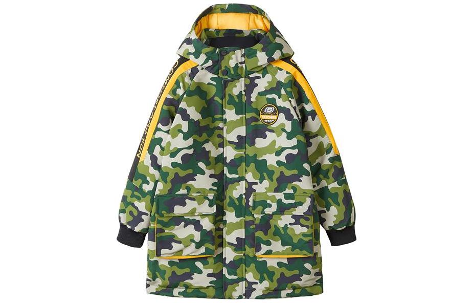 Детская утепленная куртка с капюшоном Moderate Skechers, deep to светло-зеленый camouflage print — фото 3