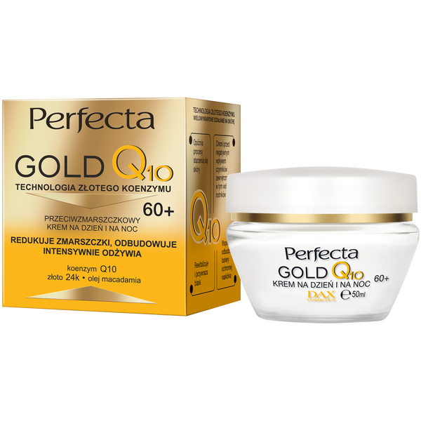 

Крем для лица против морщин 60+ для дня и ночи, 50 мл Perfecta Gold q10