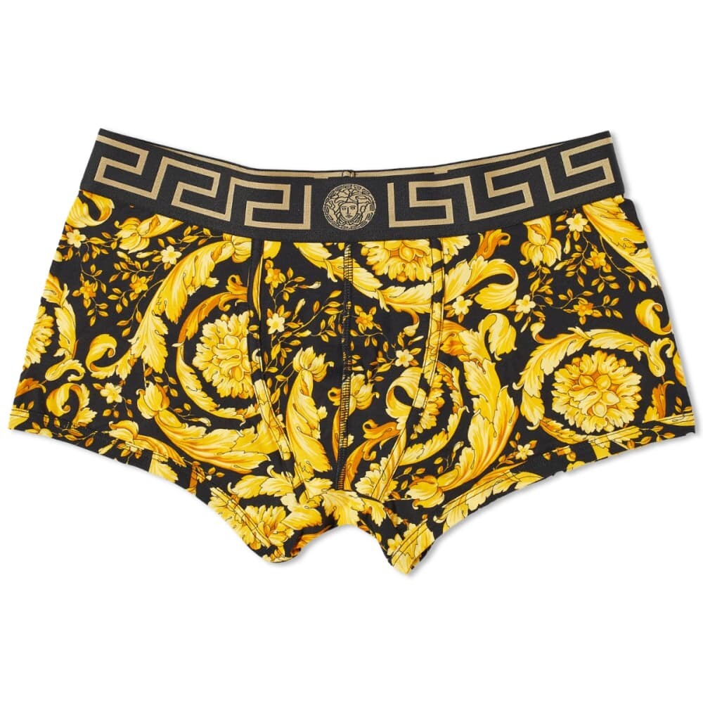

Versace Короткие боксеры в стиле барокко, черный