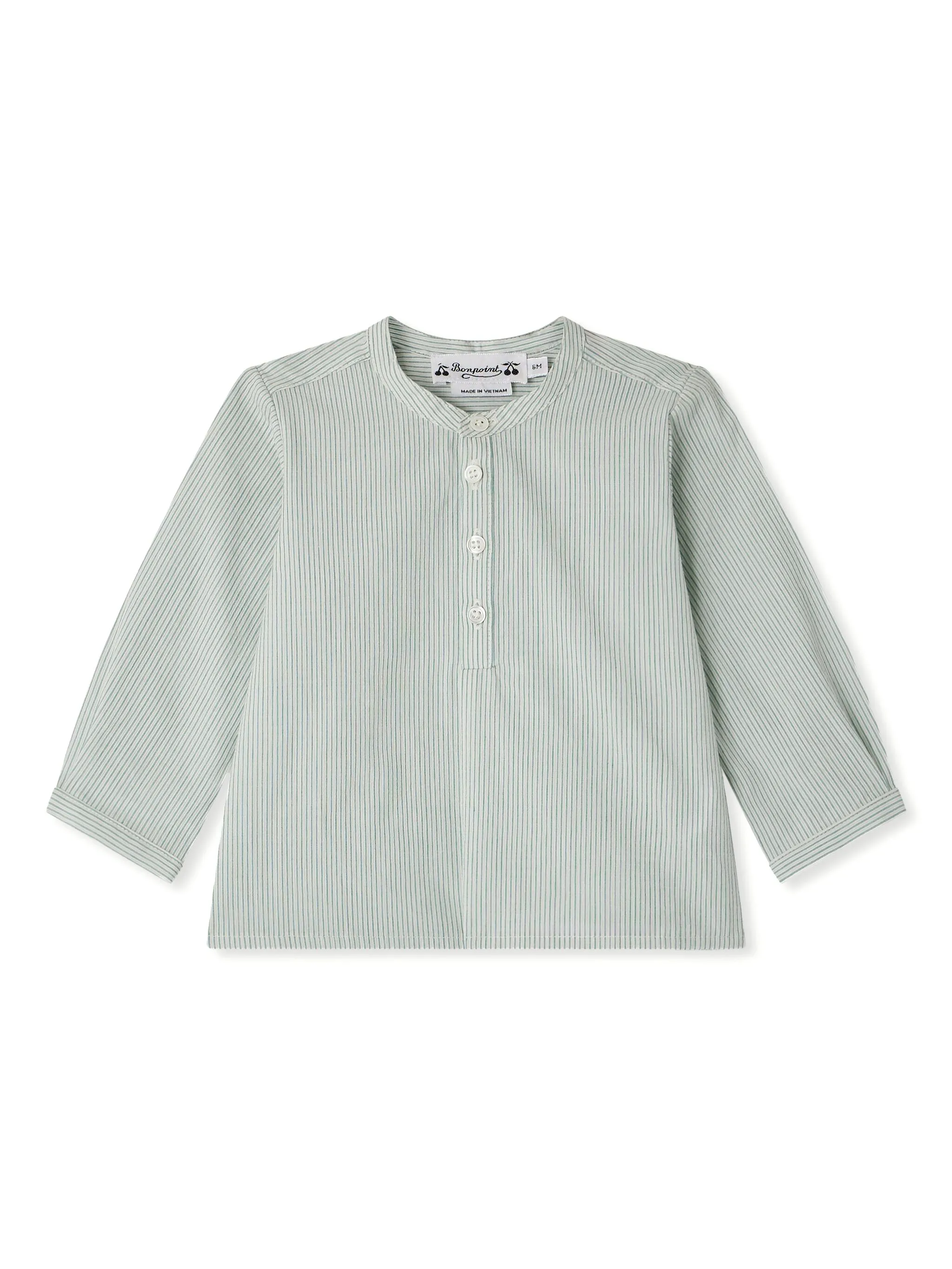 

Рубашка в полоску Bonpoint, зеленый