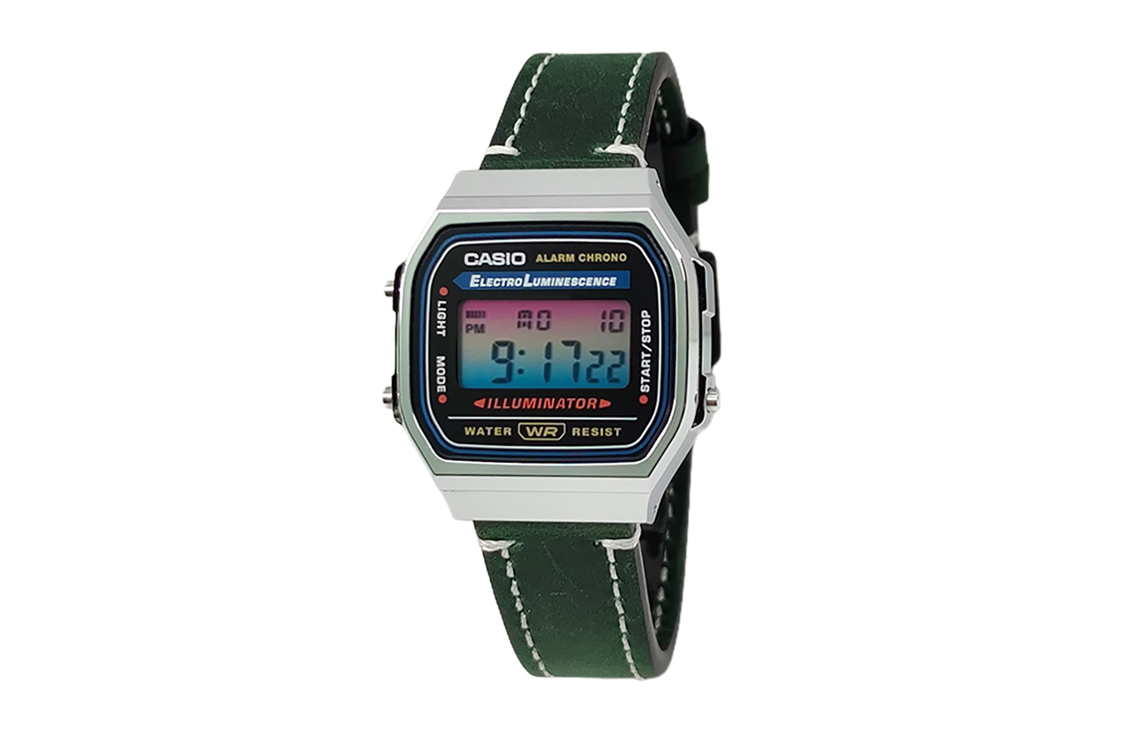 

CASIO Мужские часы Retrofit Series с кварцевым механизмом и ремешком из натуральной кожи, черный циферблат