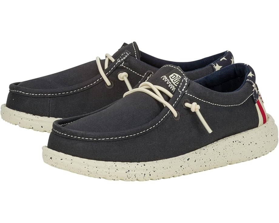 

Кроссовки Hey Dude Kids Wally Americana, цвет Navy/White
