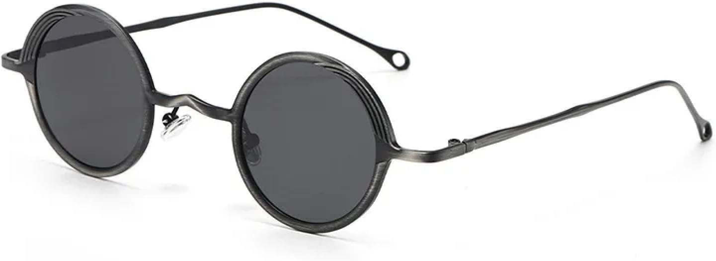 

Солнцезащитные очки с защитой от УФ-излучения UV400 | Металлические круглые линзы в стиле панк | Цветные линзы | Для женщин и мужчин | Для занятий спортом на открытом воздухе и вождения DSVIGF, Gun-black