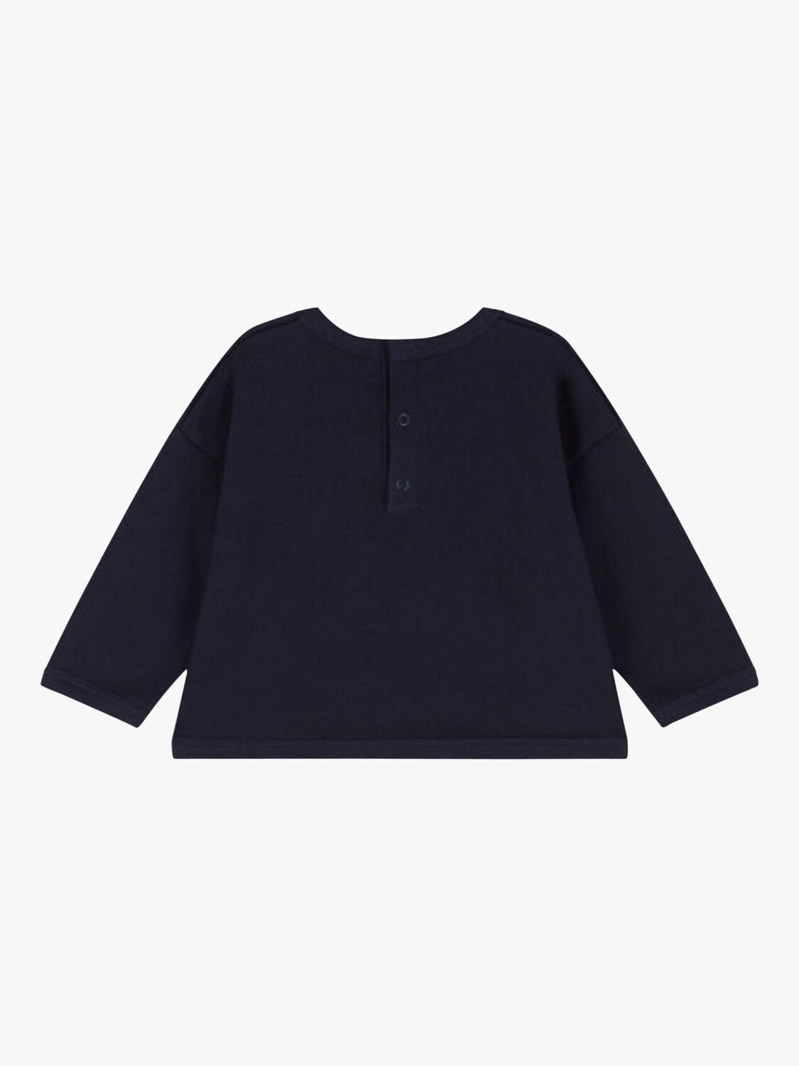 Флисовая толстовка с детским узором Petit Bateau, дым — фото 2