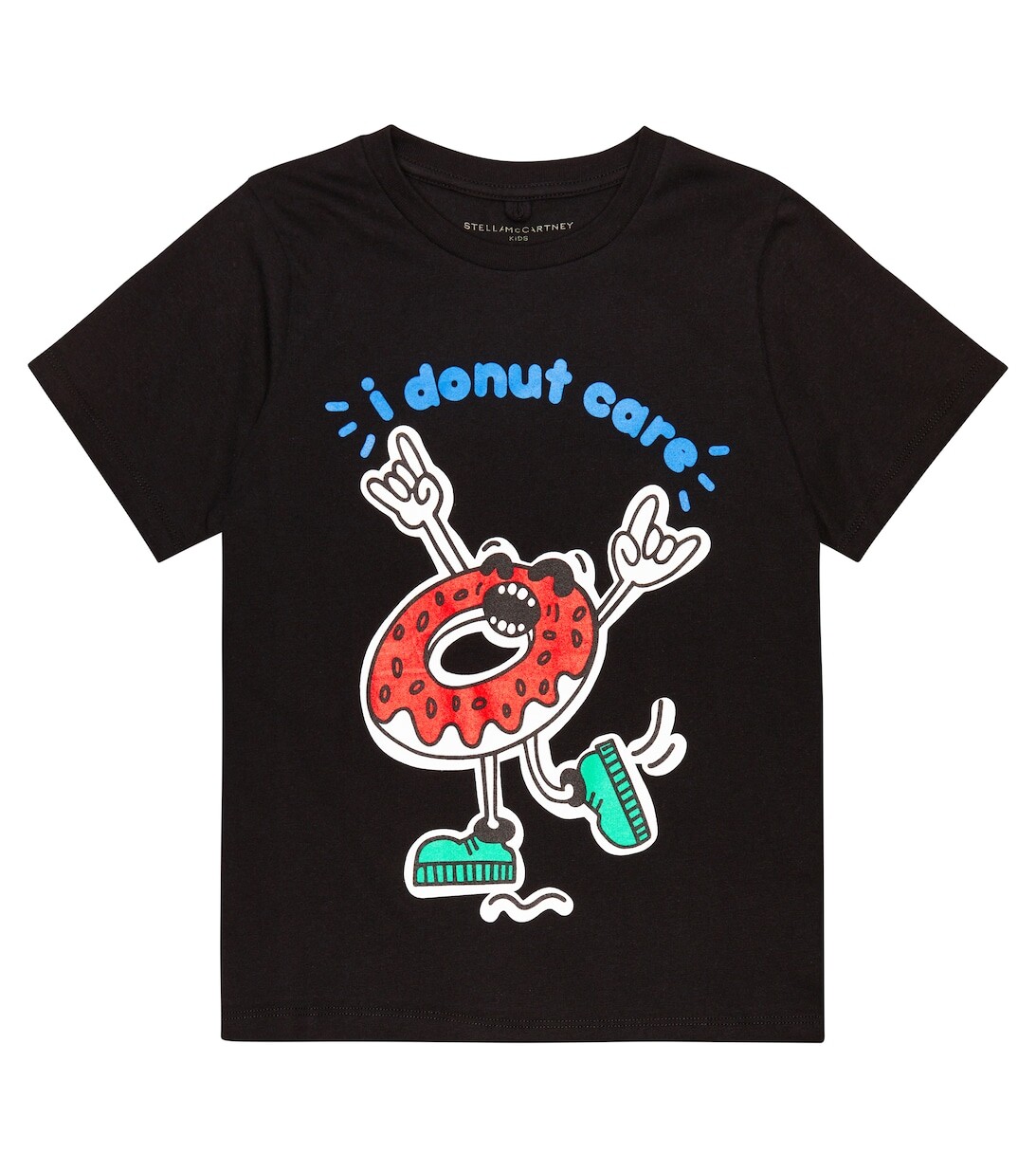 

Футболка из хлопкового джерси с принтом Stella McCartney Kids, черный