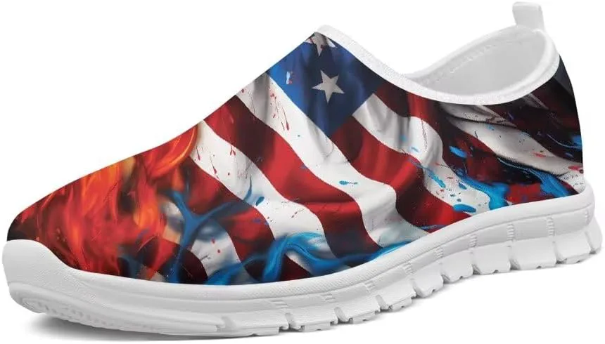 

Женские лоферы Forchrinse Fire Running Horse без шнурков, мужские легкие прогулочные кроссовки, мягкие и удобные модные кроссовки для бега, тенниса, работы и путешествий