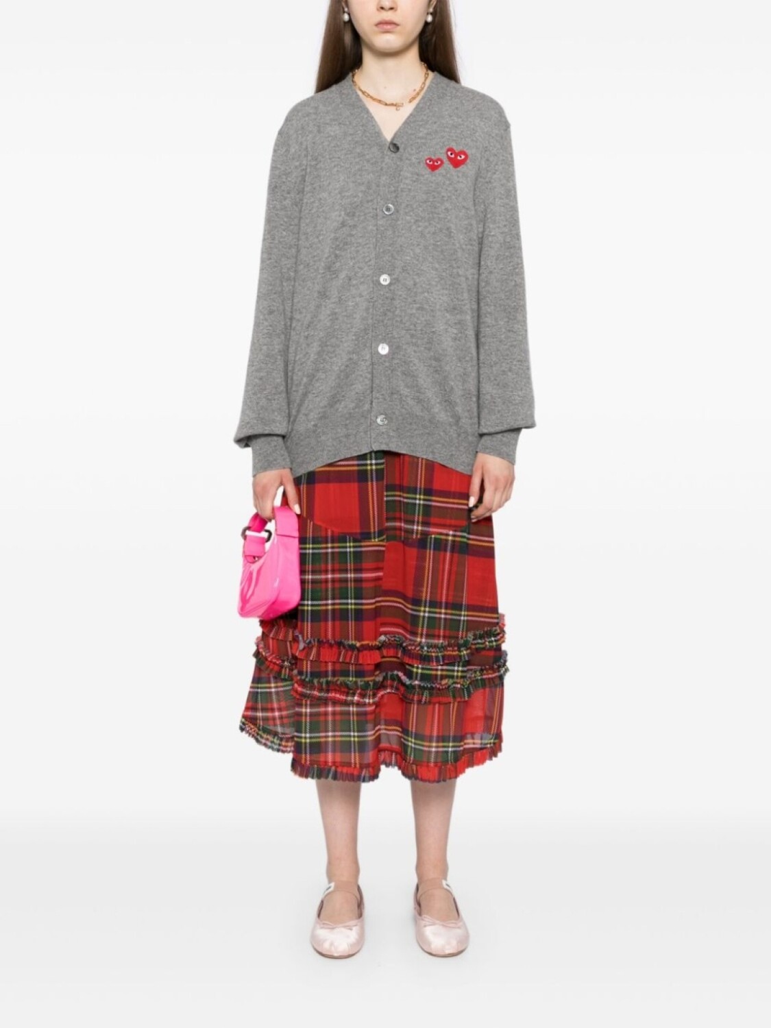 

Comme Des Garçons Play шерстяной кардиган, серый