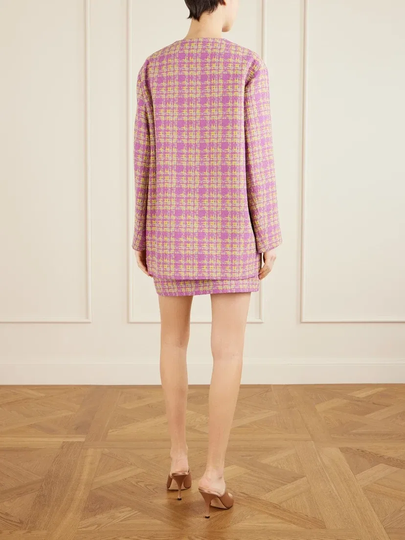 Твидовый блейзер из смесового хлопка GUCCI, розовый — фото 3