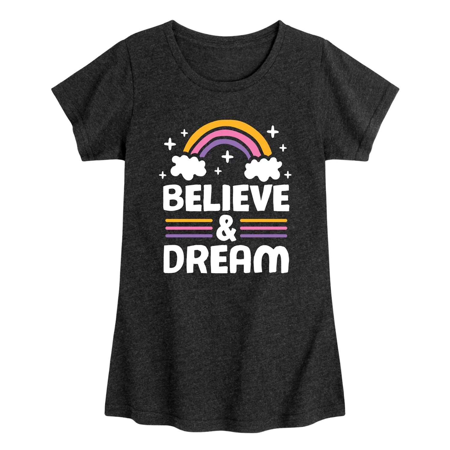 

Футболка с радужным рисунком «Верь и мечтай» для девочек 7–16 лет Licensed Character