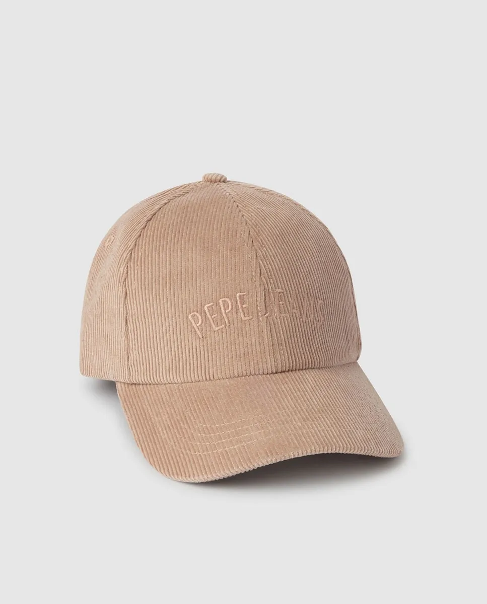 

Вельветовая кепка с логотипом для женщин Pepe Jeans, бежевый