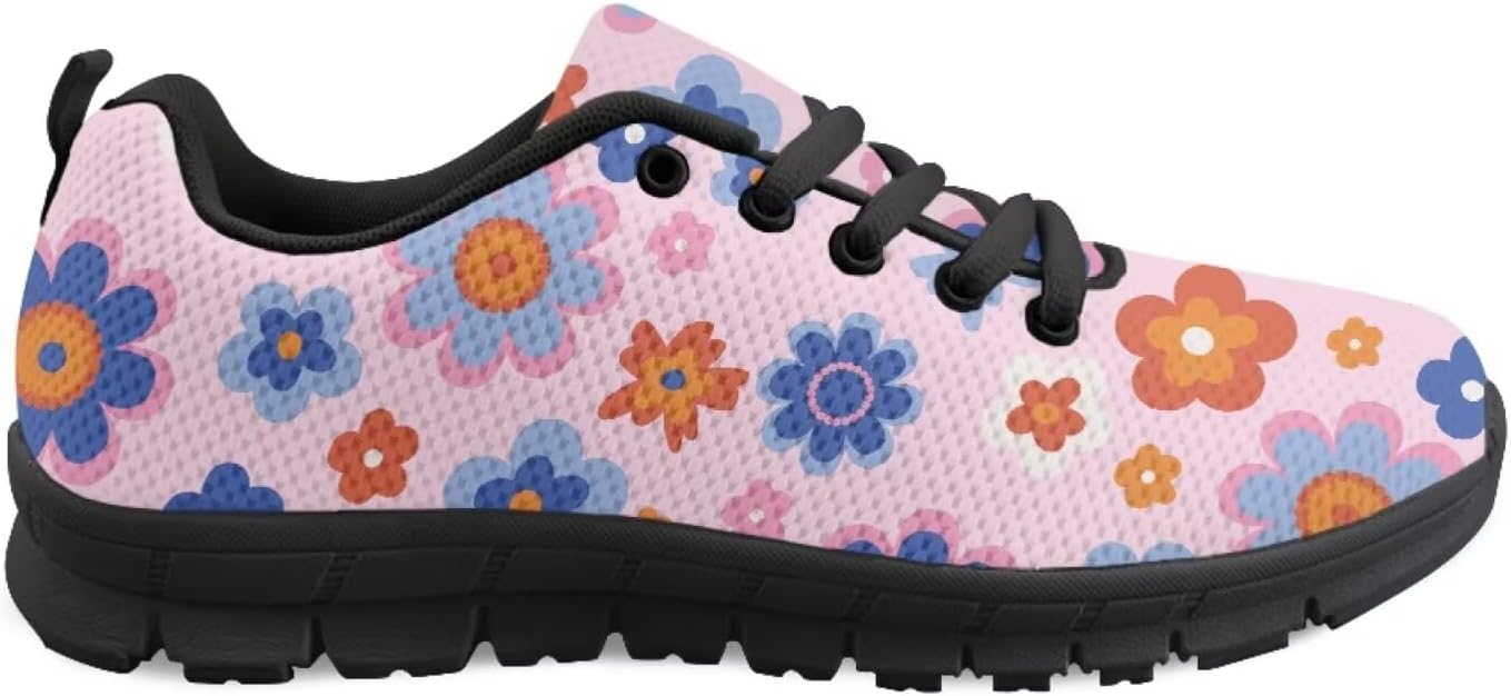 

Унисекс кроссовки для женщин с тропическим цветочным рисунком, теннисные и беговые, легкие, с сетчатым верхом, спортивные, для тренажерного зала, с подошвой из EVA Getelinseng, Hippie Flower