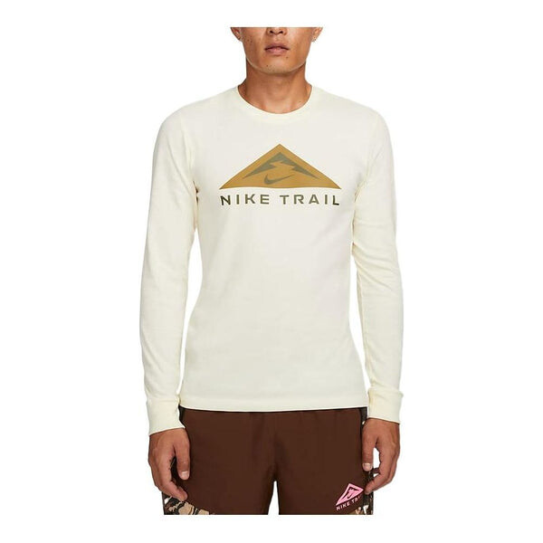 

Футболка Nike Trail long sleeves top 'Beige', бежевый