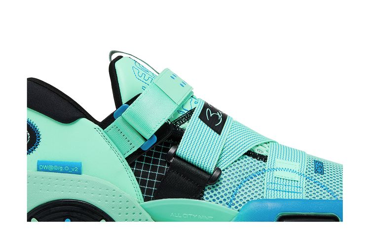 Кроссовки Wade All City 9 V2 'Neon Azure Green', зеленый — фото 2