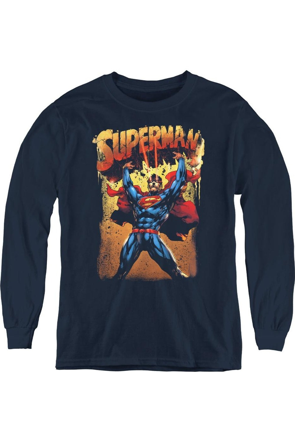 

Футболка с длинным рукавом Superman Lift Up Youth Gildan, темно-синий