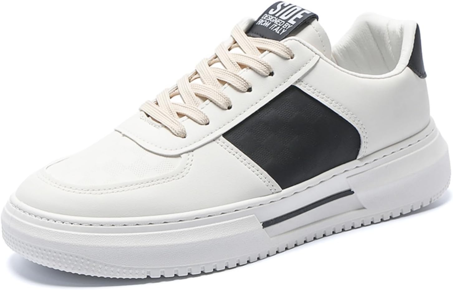 

Модные спортивные кроссовки Khwfjas для мужчин, низкие, на шнуровке, противоскользящие, подходят для скейтбординга, ходьбы и повседневного использования, белый/черный