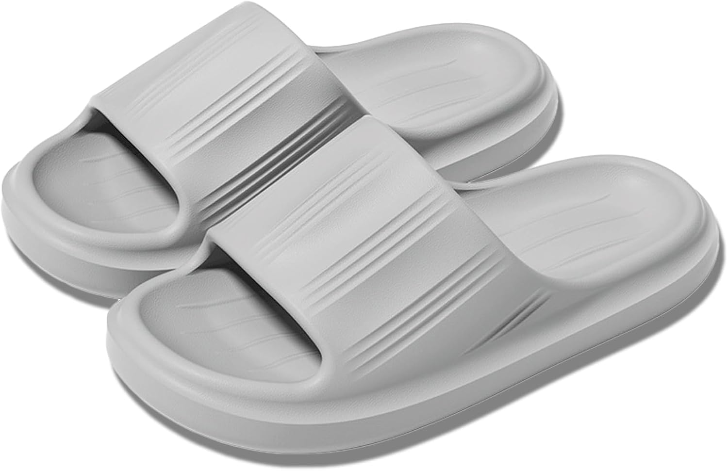 

Шлепацы LOTUSTAR для женщин и мужчин, с подушкой, противоскользящие, для ванной и душа, на платформе, из пены, для дома и улицы, серый