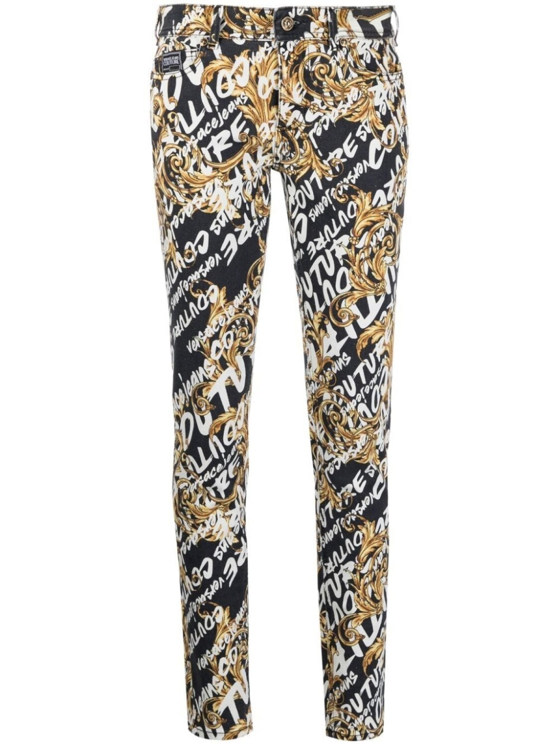 

Джинсы с логотипом Versace Jeans Couture, черный