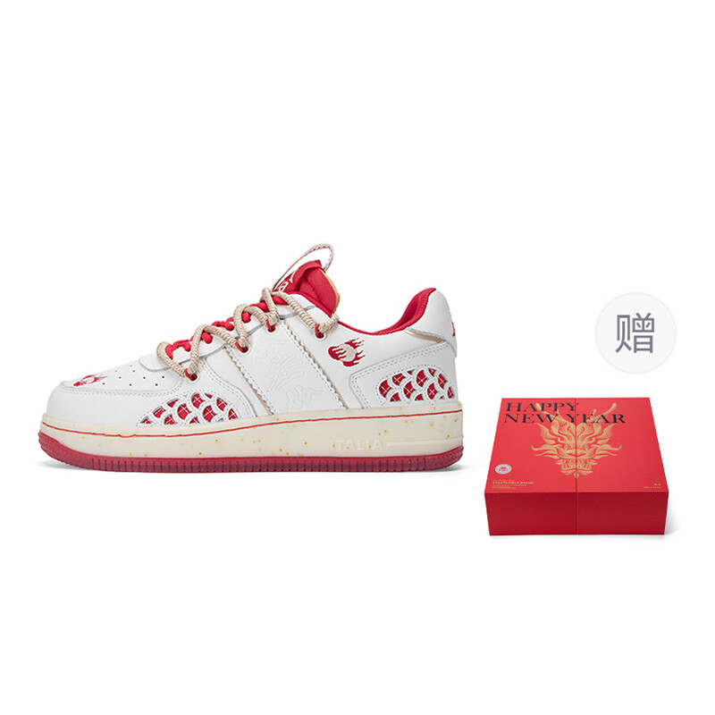 

Обувь для скейтбординга Kappa унисекс, Classic White/New Year Red