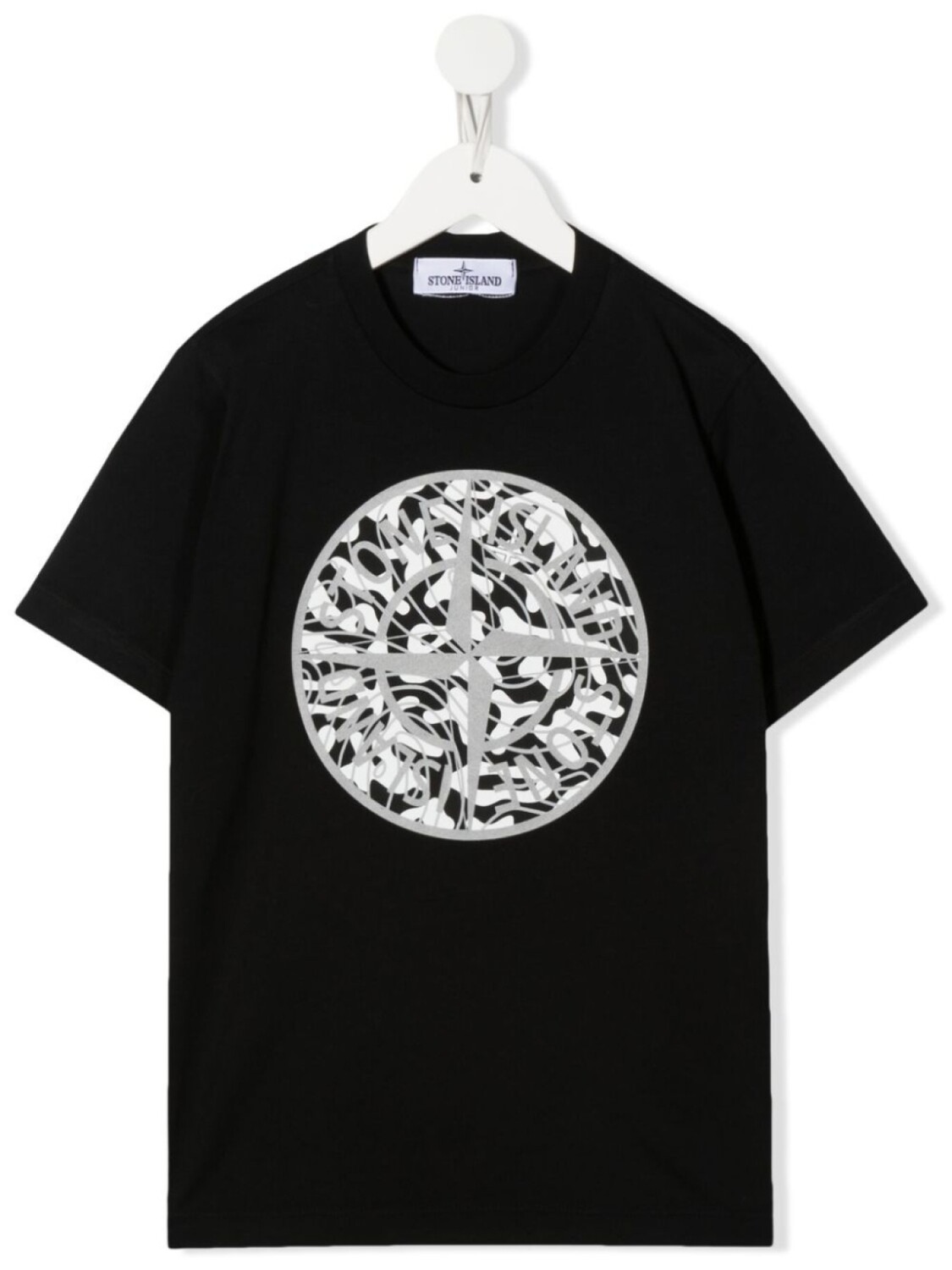 

Футболка с логотипом Stone Island Junior, черный