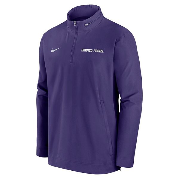 Мужская фиолетовая толстовка tcu horned frogs 2024 sideline coach quarter-zip Nike — фото 3