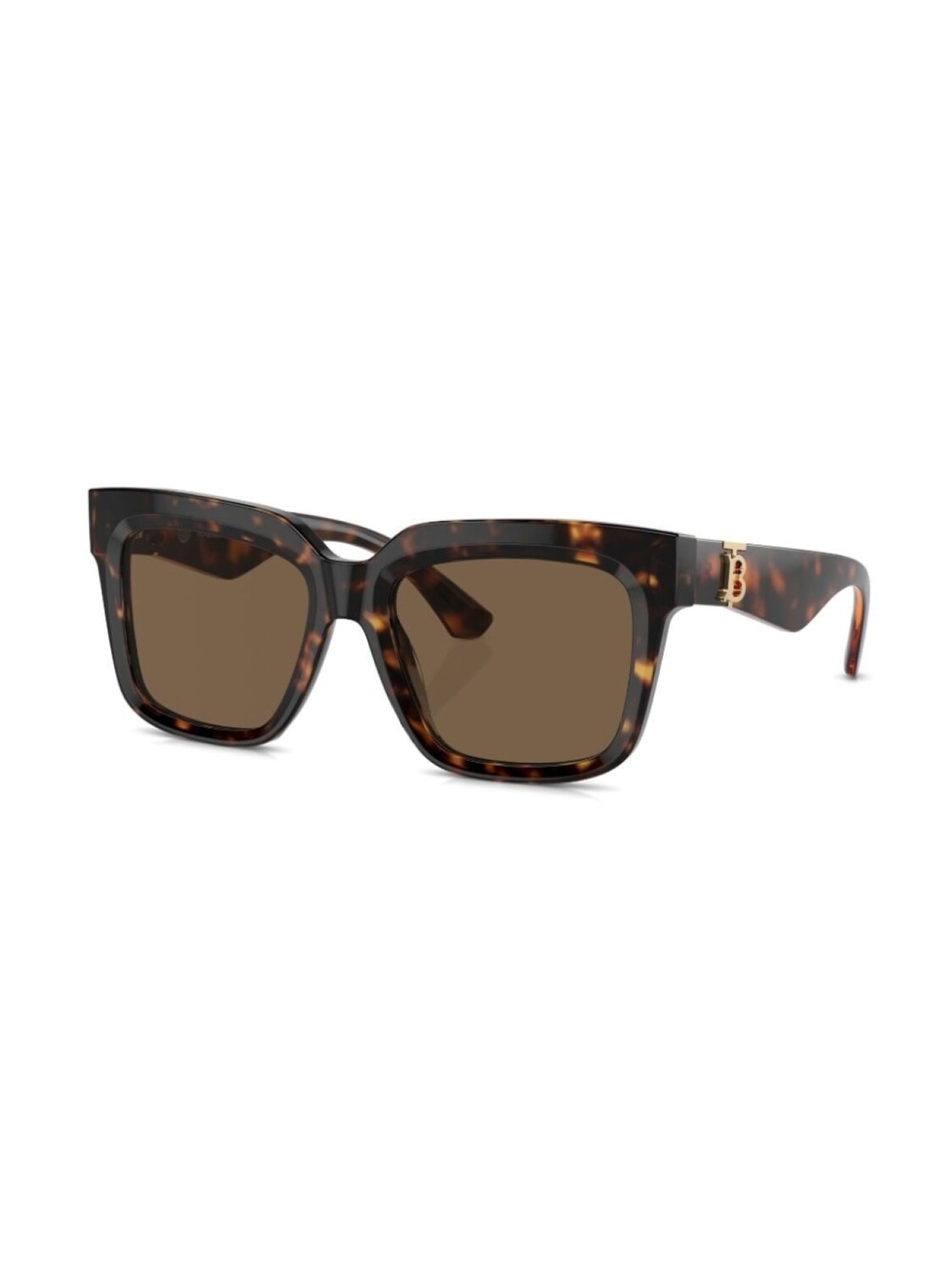 Солнцезащитные очки в квадратной оправе черепаховой расцветки Burberry Eyewear, коричневый — фото 2