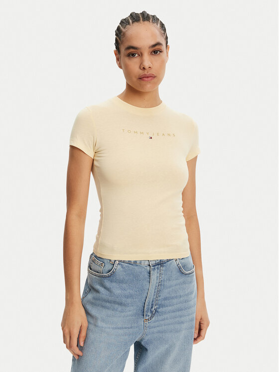 

Облегающая футболка Tonal Linear DW0DW20315 Tommy Jeans, желтый