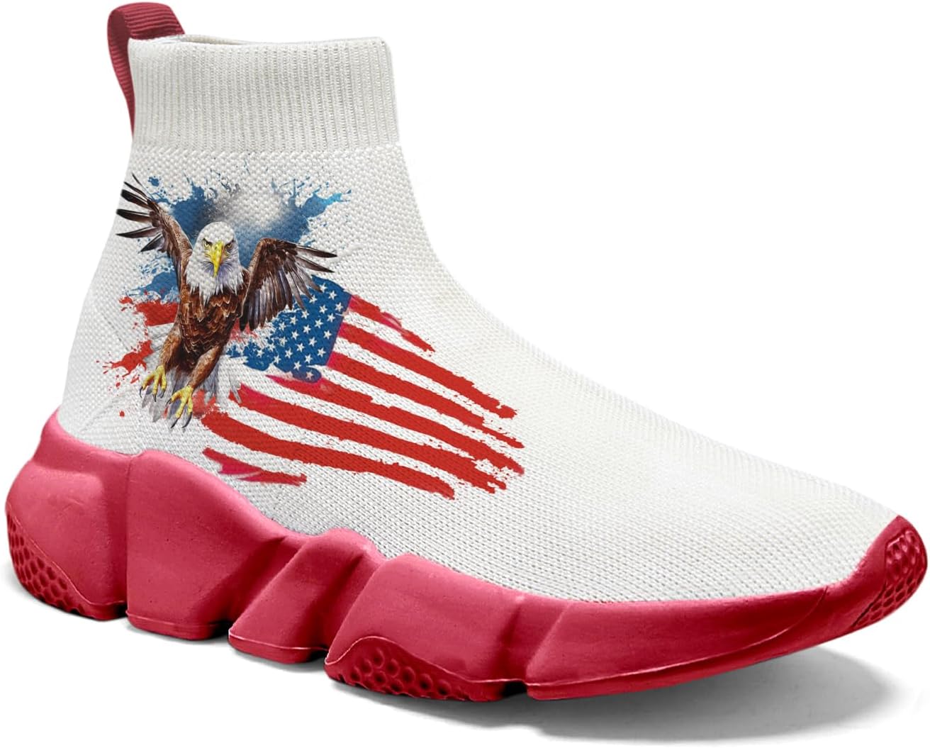 

Мужские кроссовки Hetios с граффити, слипоны для бега, размер плюс 7-15, модель July Fourth, July Fourth 25