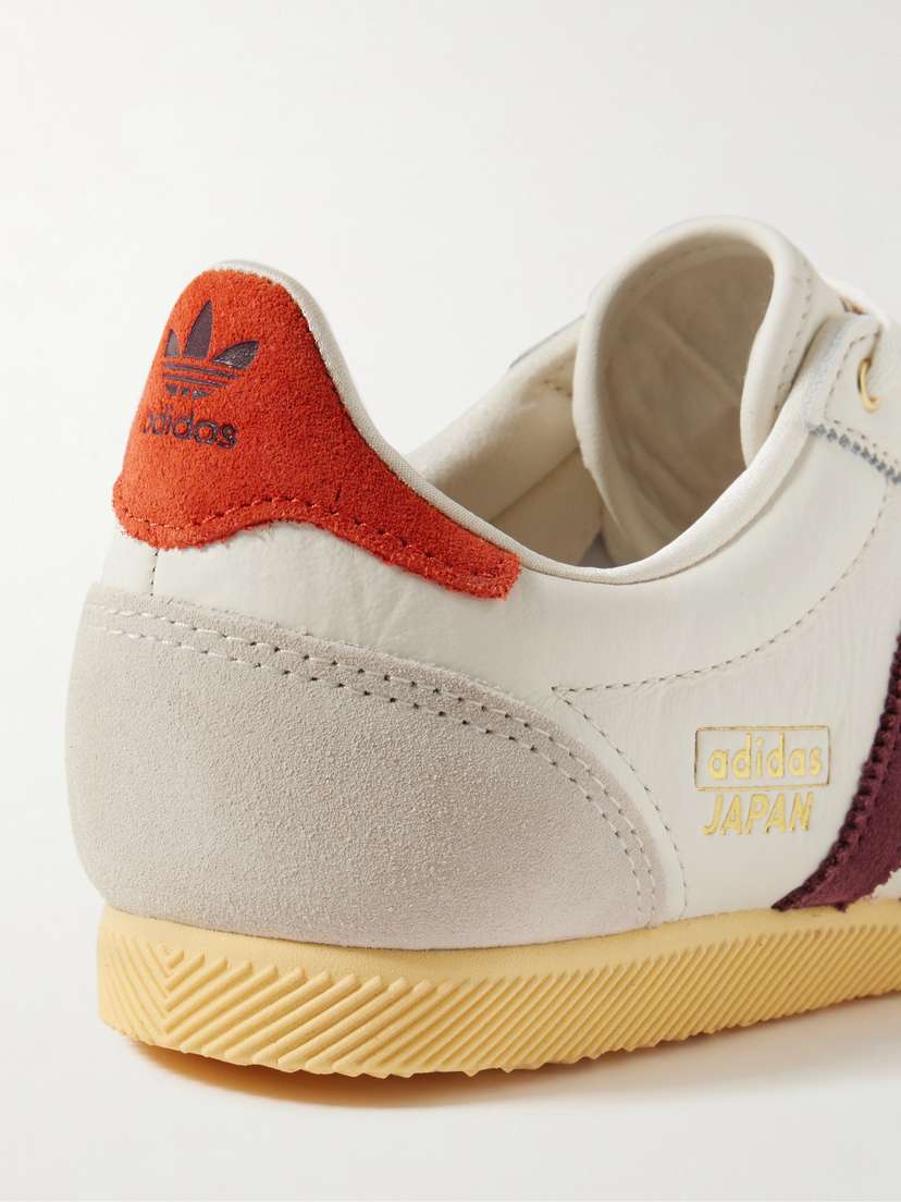 Японские кожаные кроссовки с отделкой из замши Adidas Originals, белый — фото 4