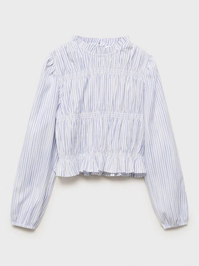 

Детская блузка Madison с длинными рукавами из хлопковой смеси Mango, Medium Blue