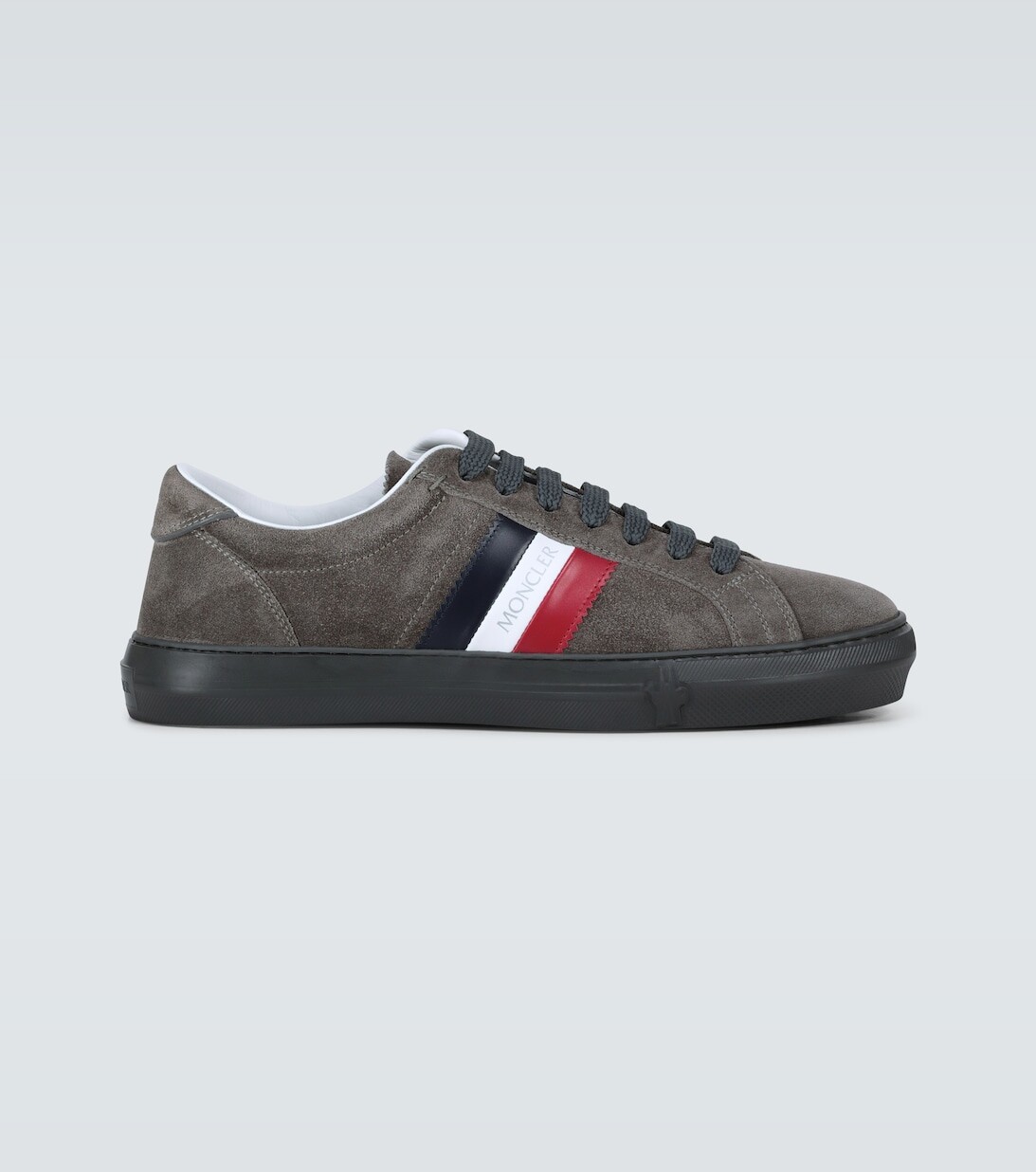 

Кроссовки New Monaco из замши Moncler, серый