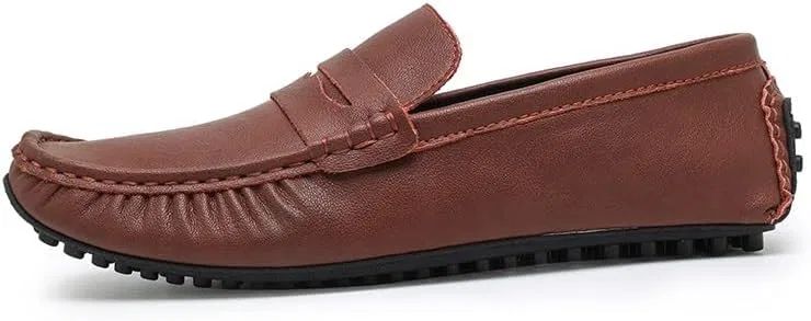 Лоферы кожаные, Penny Driving Loafers, Красный/Коричневый SayfuR