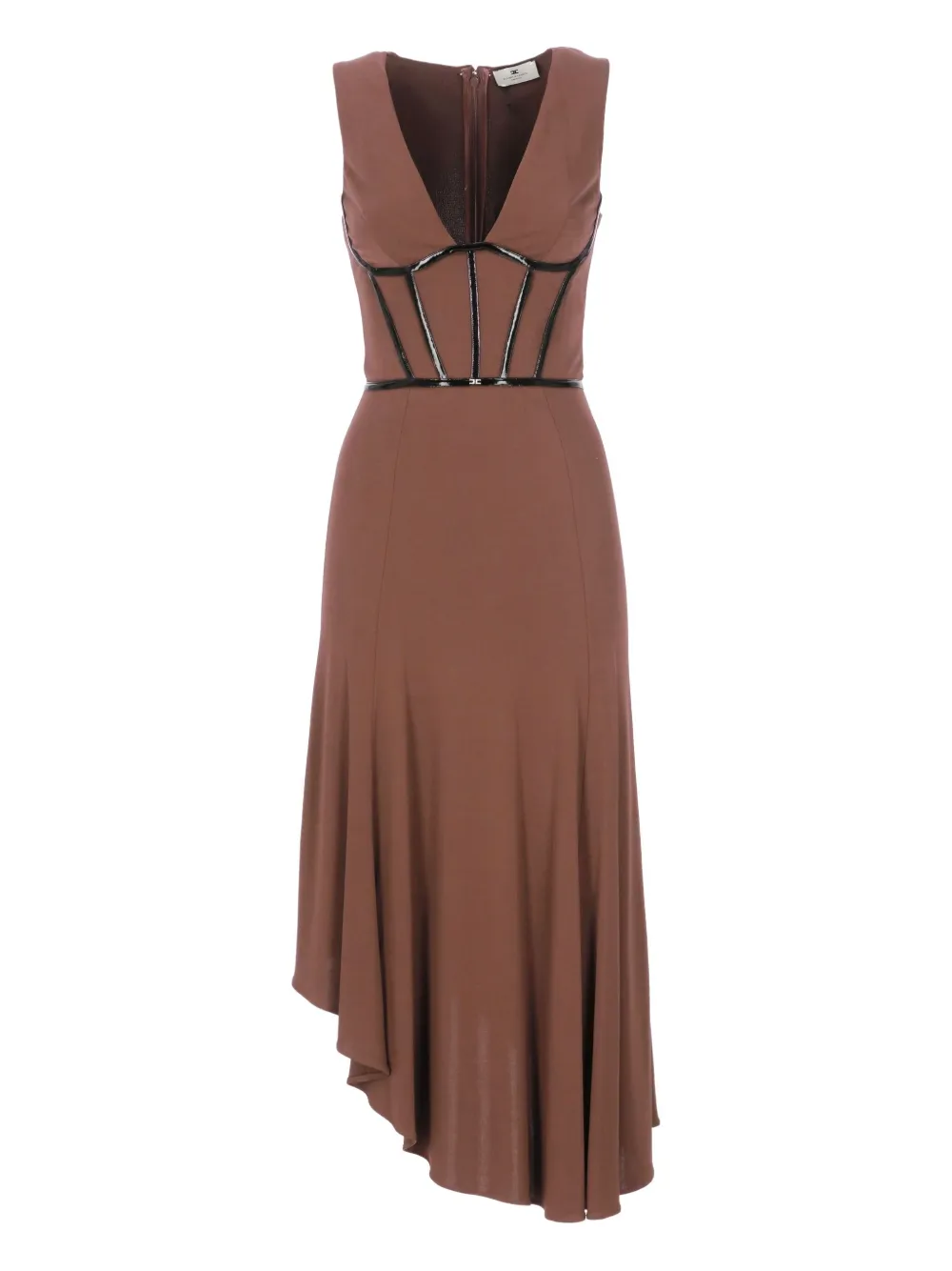 

Асимметричное платье Elisabetta Franchi, коричневый