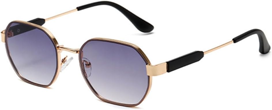 

Солнцезащитные очки MUTYNE Retro Polygon для женщин, модные градиентные очки с защитой от УФ-излучения UV400, трендовые солнцезащитные очки для мужчин, Golden Gray Gradient