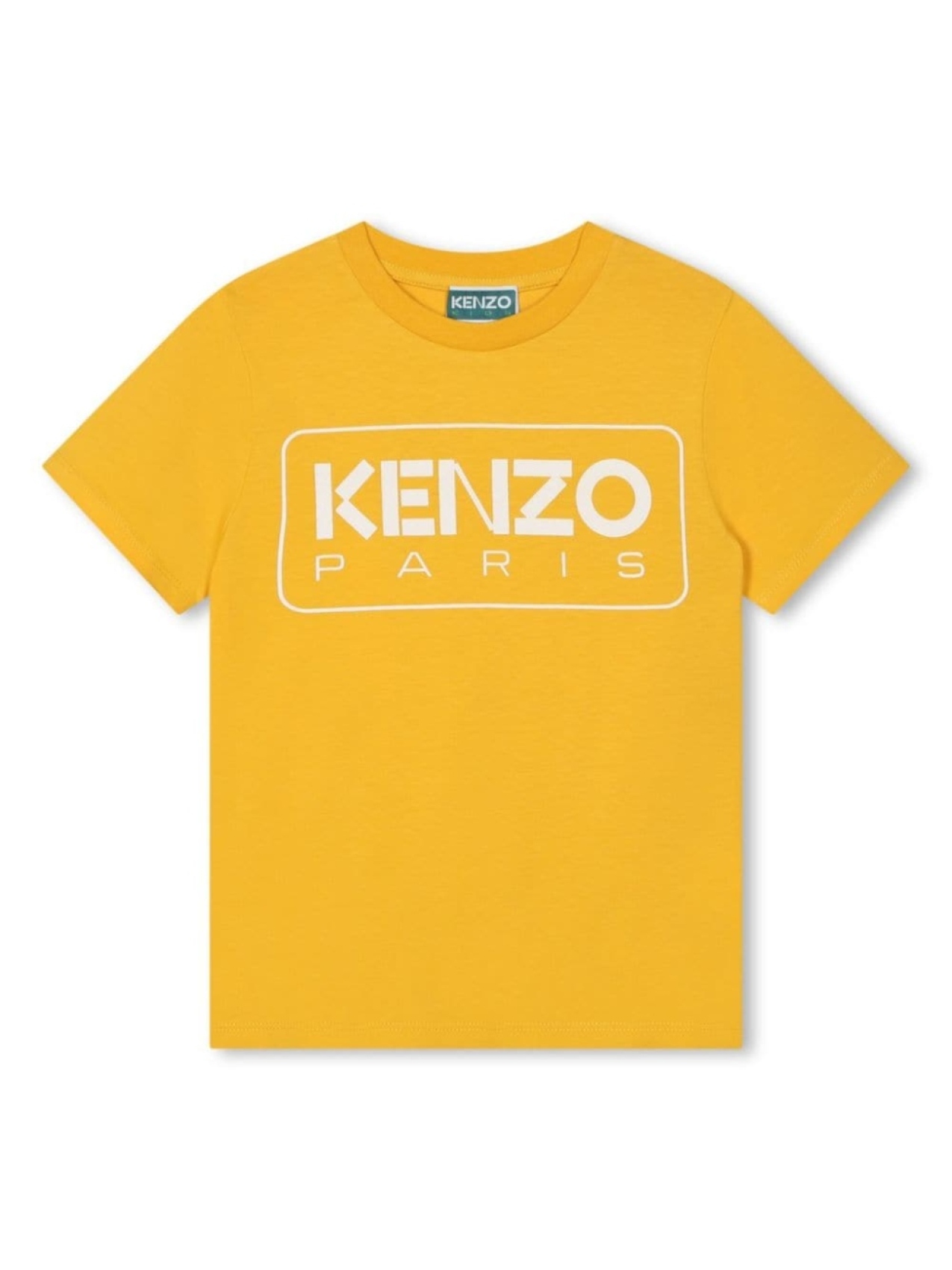 

Kenzo Kids футболка из органического хлопка с логотипом, желтый