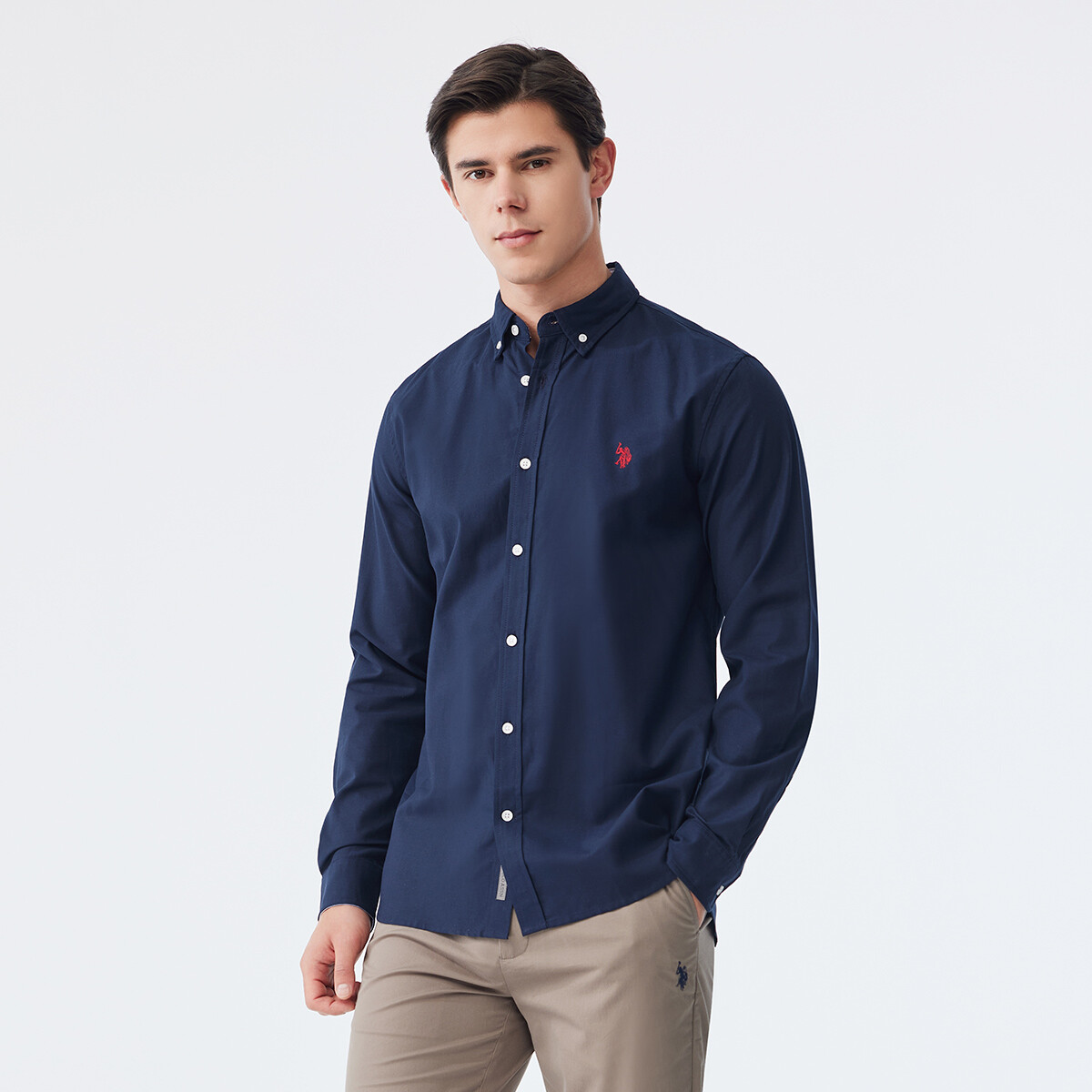Мужская рубашка U.S. Polo Assn., темно-синяя