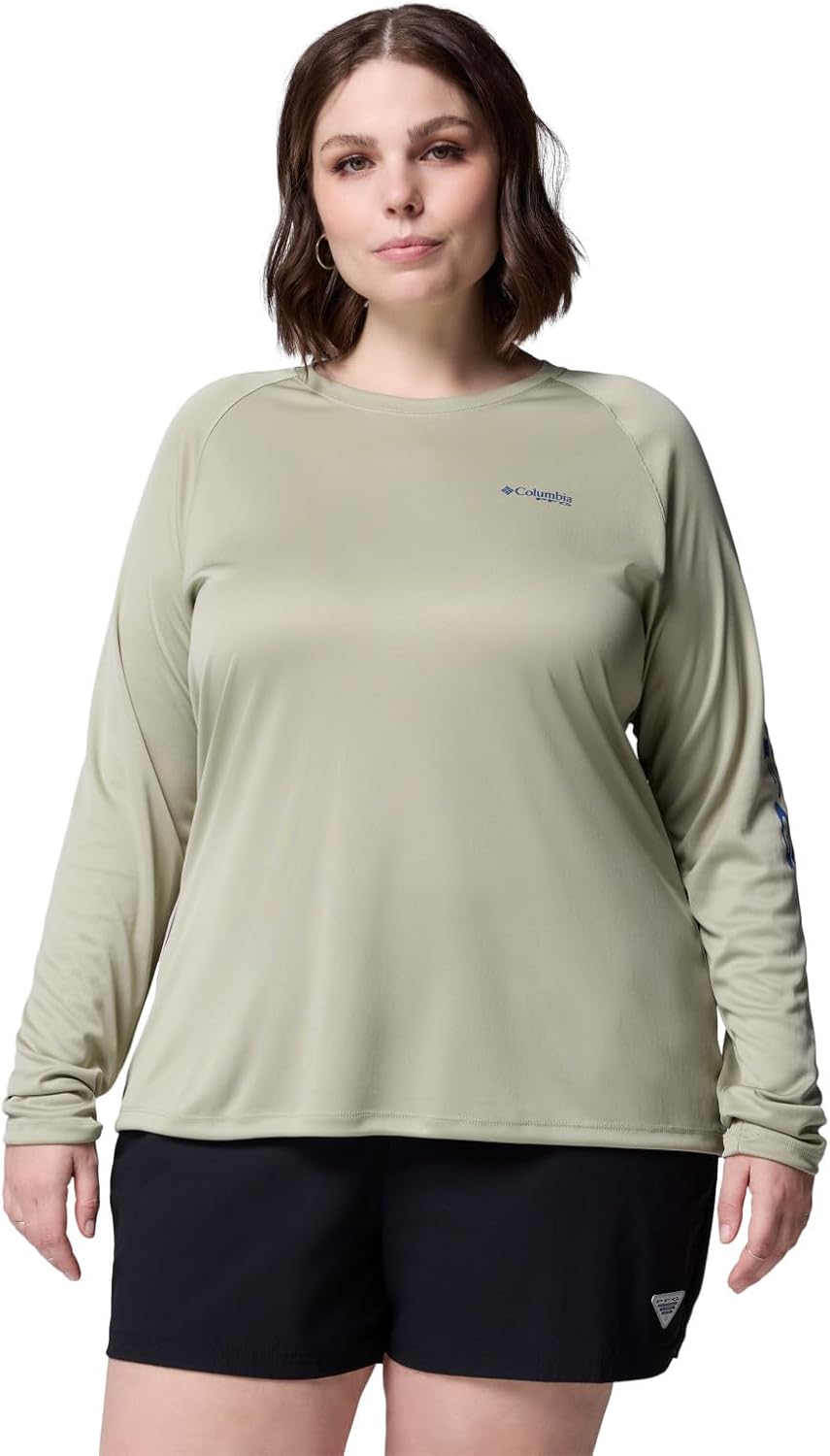 

Columbia Women's Tidal Tee II худи с длинным рукавом, Smokey Sage/Carbon Logo