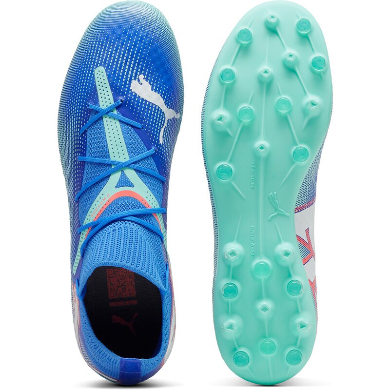 Футбольные бутсы для хард-корта Future 7 Pro MG Puma, цвет bluemazing-puma white-electric peppermint — фото 2
