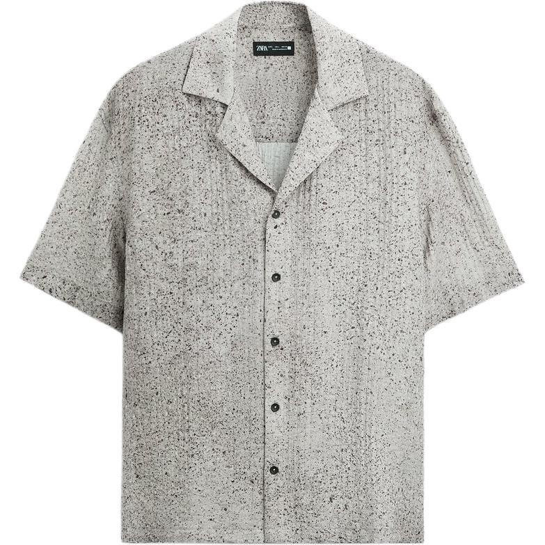 

Рубашка мужская серая Zara, серый
