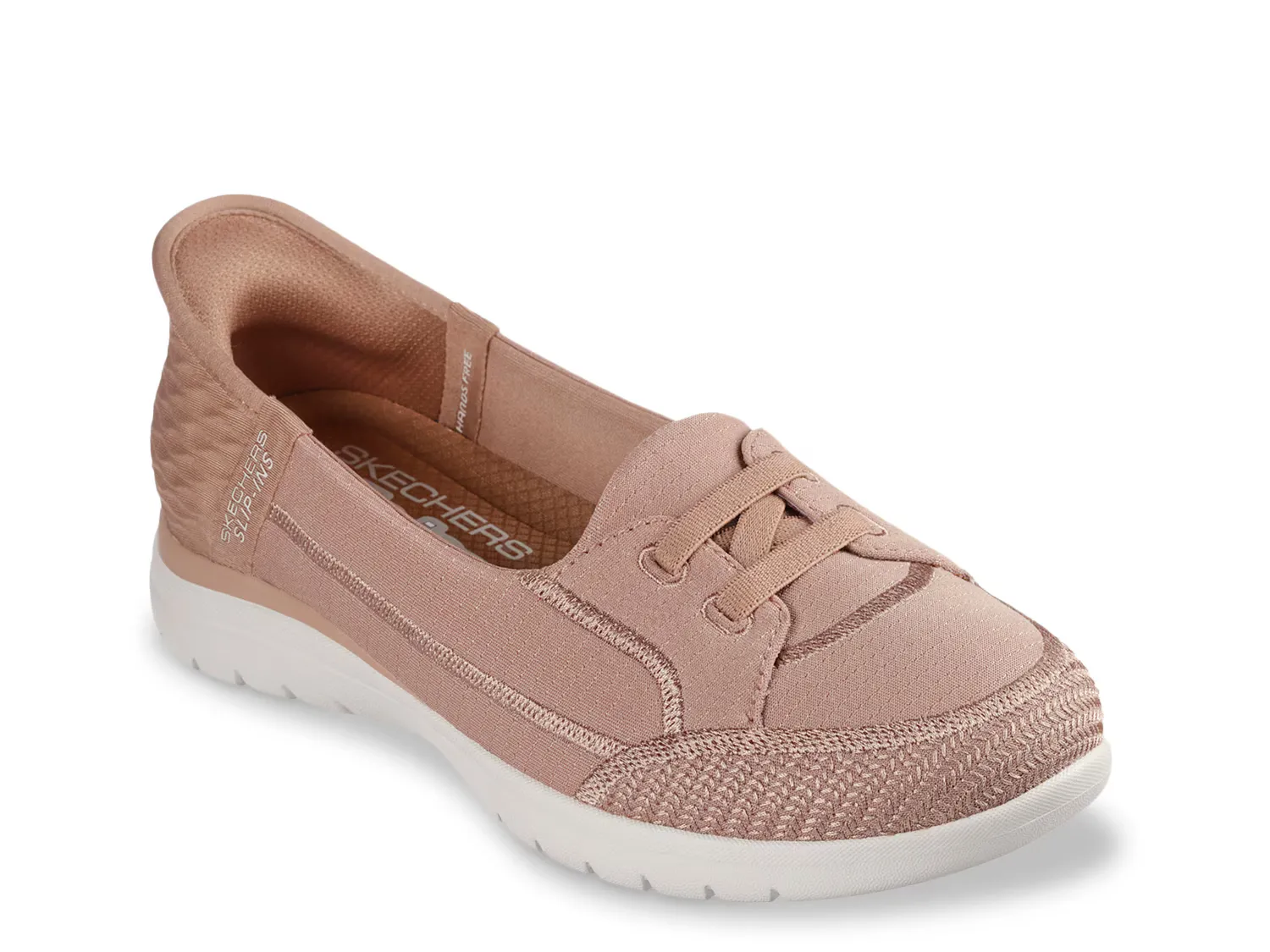 

Кроссовки Hands Free Slip-Ins: On-The-Go Flex Bungee Slip-On Skechers, белый