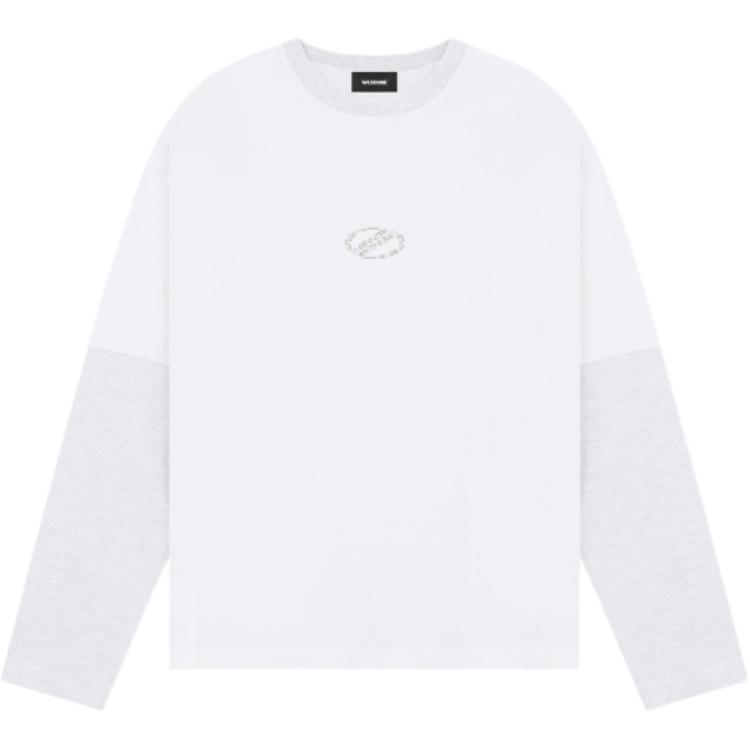 

We11Done Футболки унисекс, серые и белые, с круглым вырезом, умеренно прямой крой, Белый, We11Done Футболки унисекс, серые и белые, с круглым вырезом, умеренно прямой крой