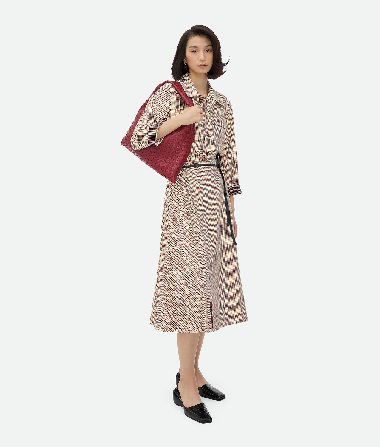 

Юбка из вискозы в клетку Bottega Veneta