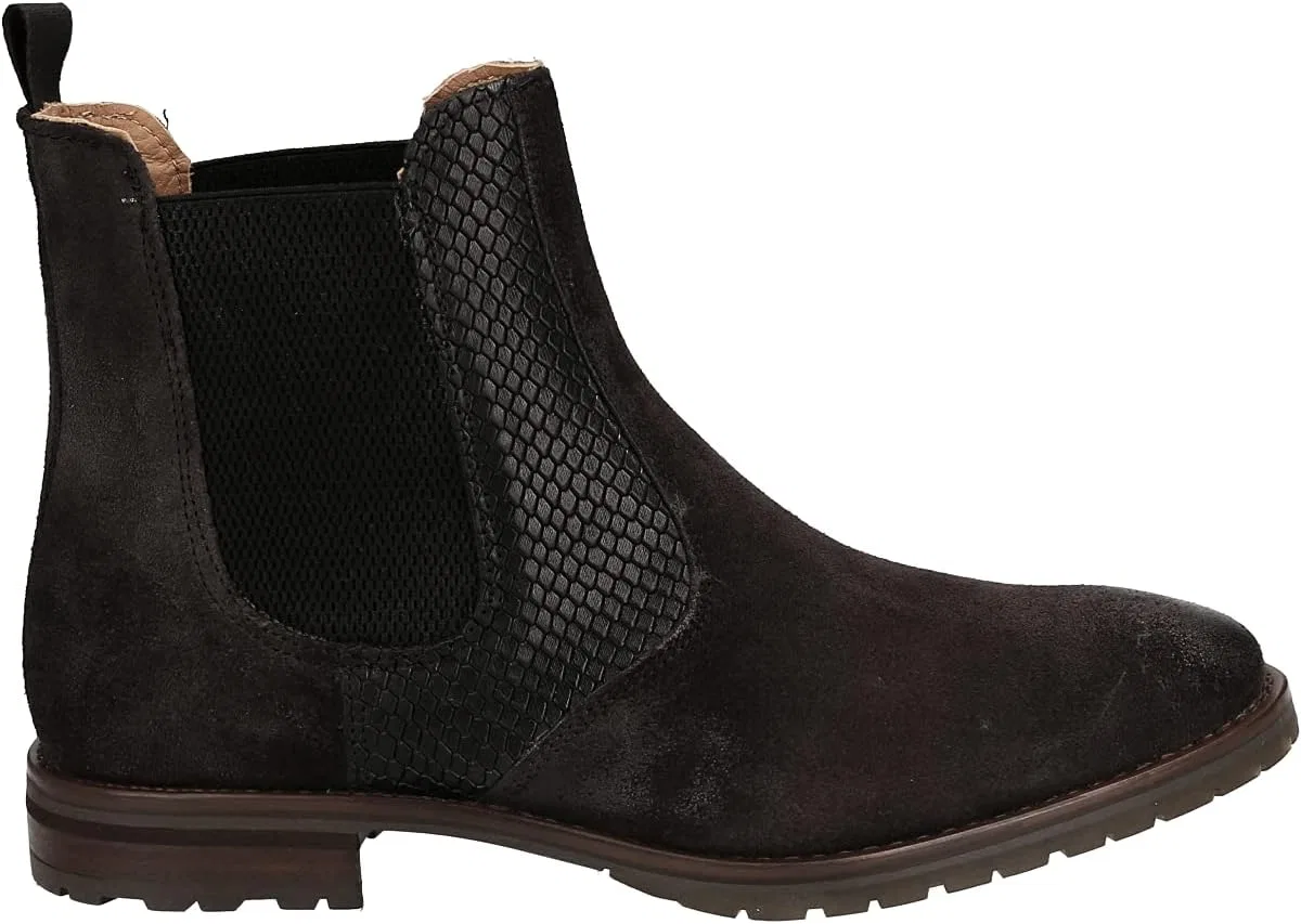 Lüke Schuhe 3185B Черные мужские замшевые ботильоны — фото 2