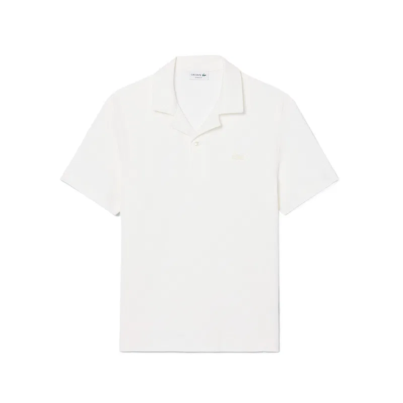 Поло с коротким рукавом с патчем логотипа LACOSTE, Ecru