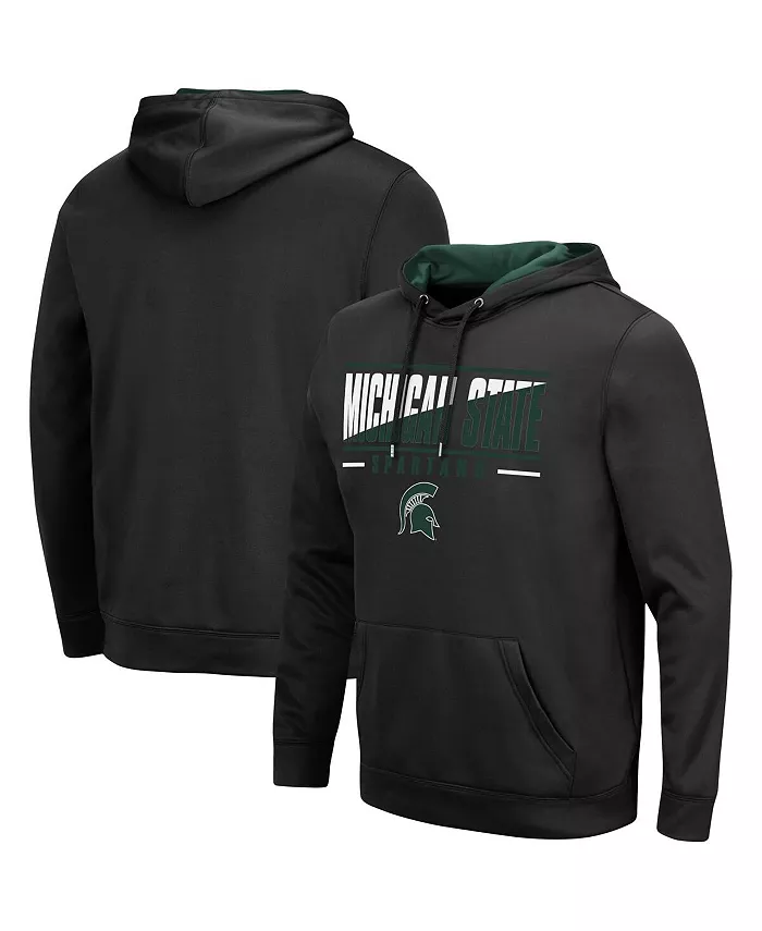 

Мужская толстовка с капюшоном Michigan State Spartans Slash Stack 2.0 Colosseum, черный