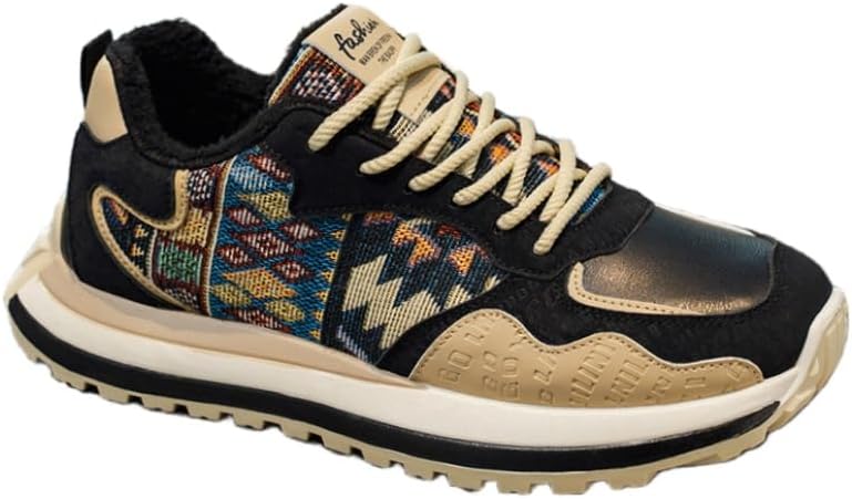 

Мужские спортивные кроссовки с толстой подошвой - подходят для всех сезонов, сохраняют тепло, для школьной жизни, ежедневных поездок и тренировок Fusecottc, черный