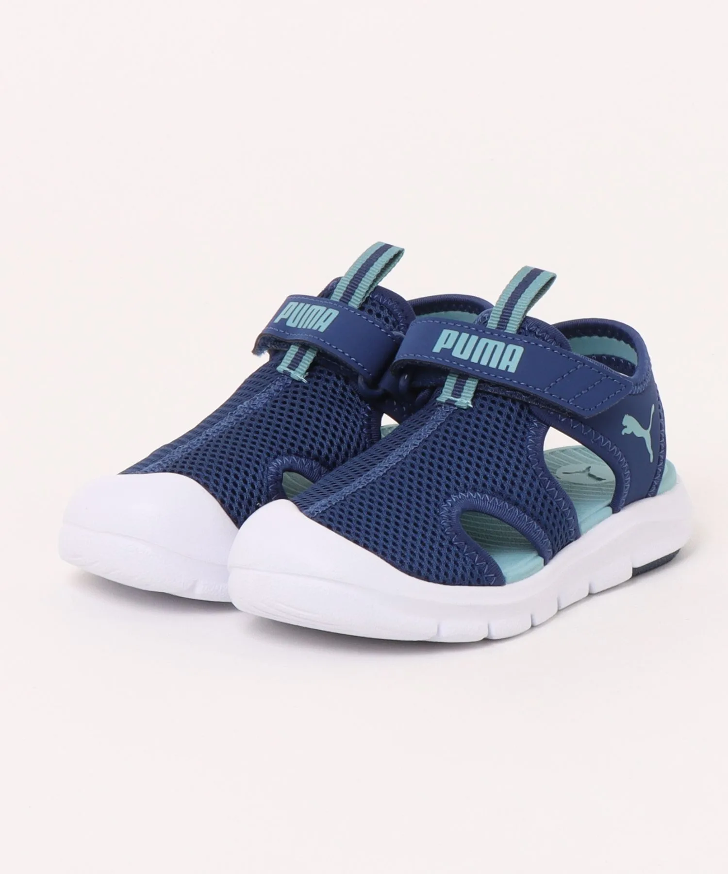 Детские сандалии из сетки PUMA Funracer V PS темно-синие