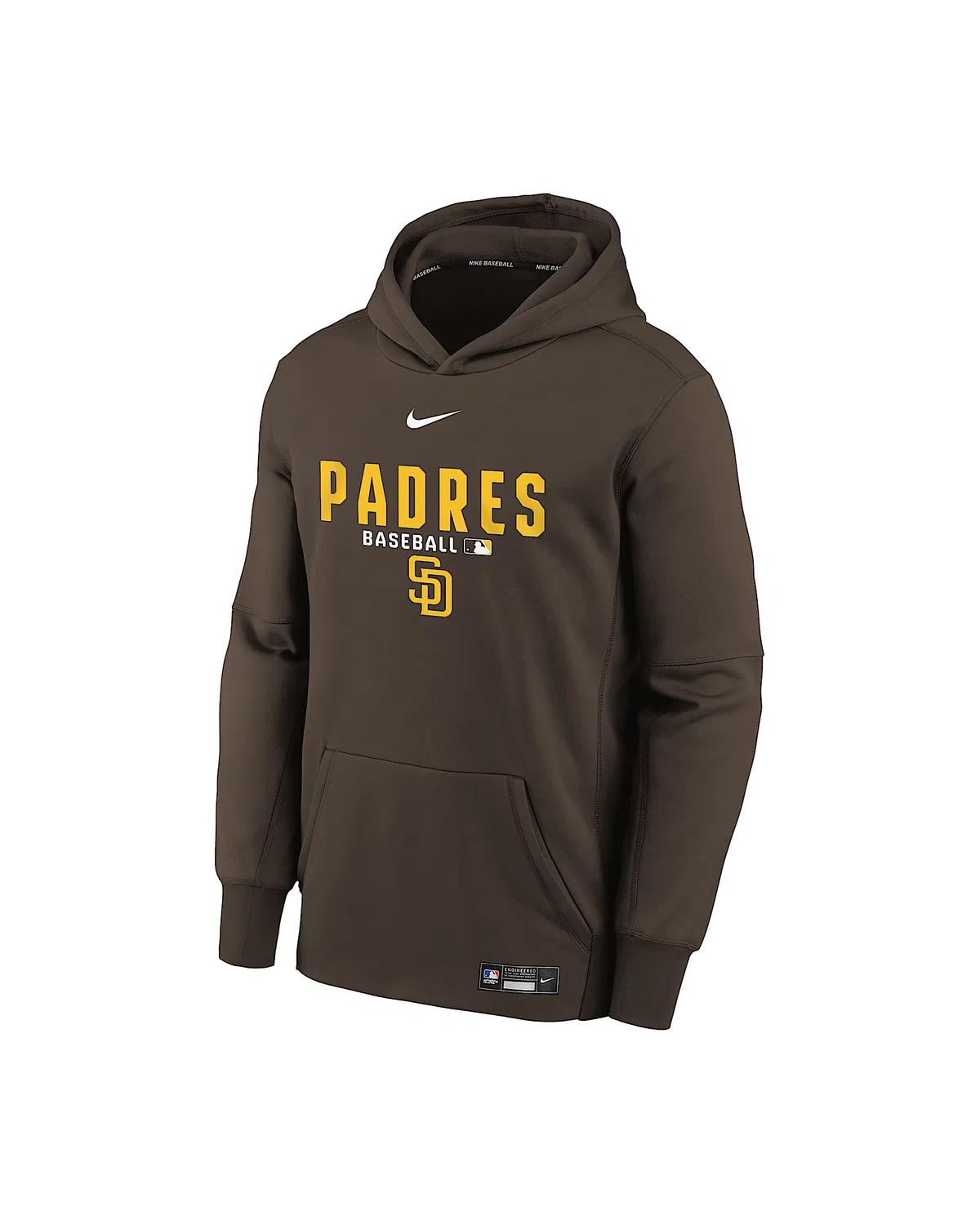 Детская Nike Therma-FIT MLB толстовка San Diego Padres Authentic Collection, White/Gold/Brown