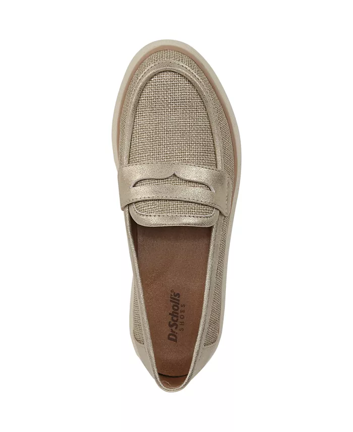 Женские лоферы Nice Day Max на платформе с массивной подошвой Dr. Scholl's, золотой — фото 4